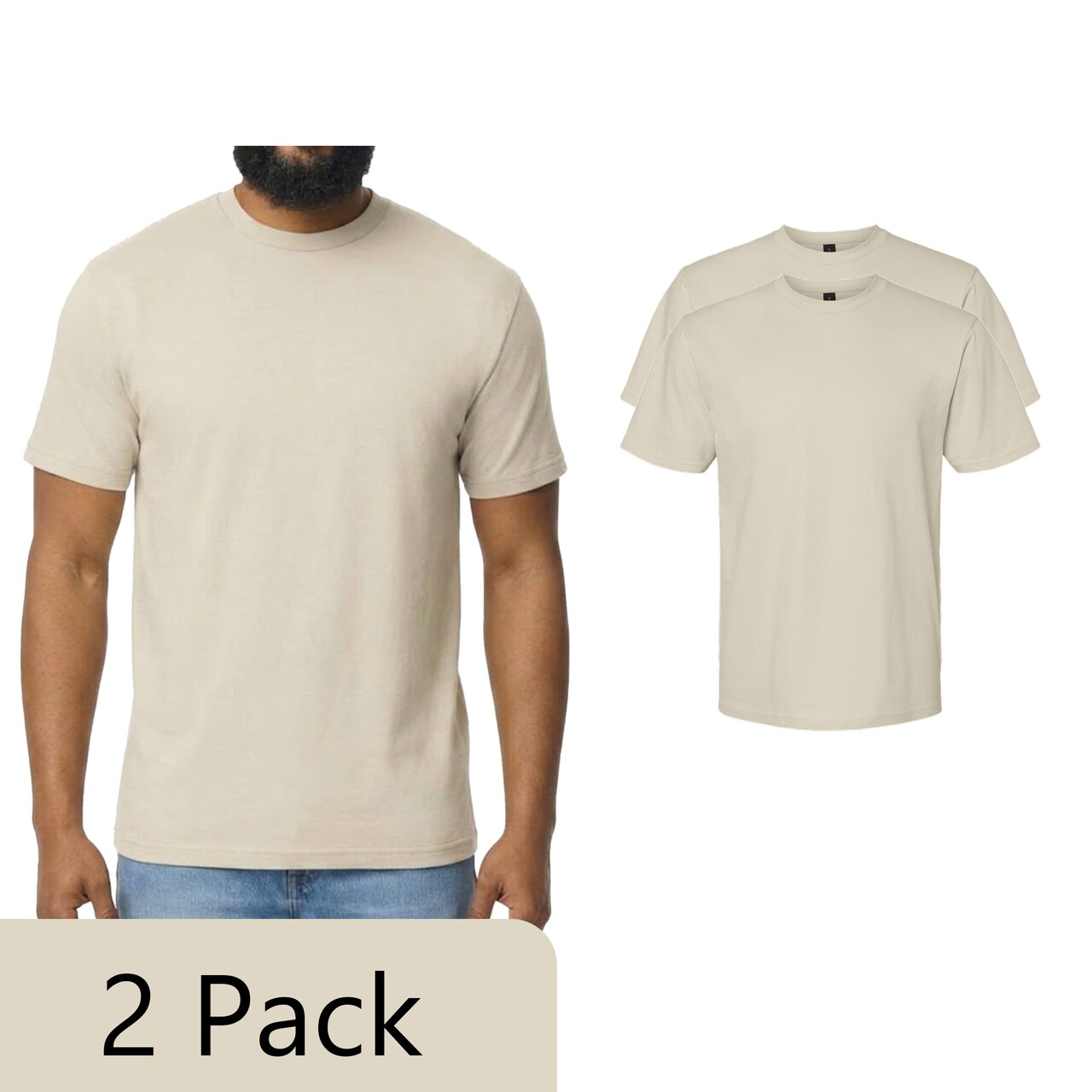Gildan Unisex Sand Softstyle Midweight Cotton Short Sleeve Arts & Craft T-Shirt